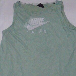 Nike Womens Air Mesh-Overlay Dress Jersey Green White Size 1X